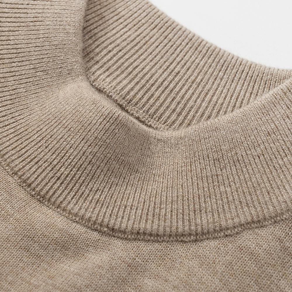 Men's Mock Neck Sweater Warm Wool Knitted