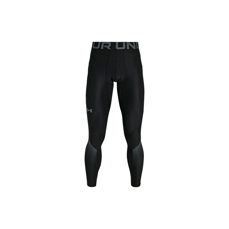 Under Armour HeatGear Vent Training Logo Compression Fitness Tights Men Bottoms Black 1362449-001