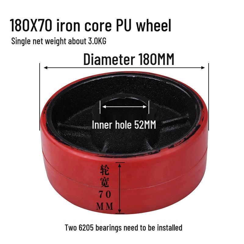 Hydraulic Pallet Truck Nylon Wheels & Iron Core PU Forklift Accessories