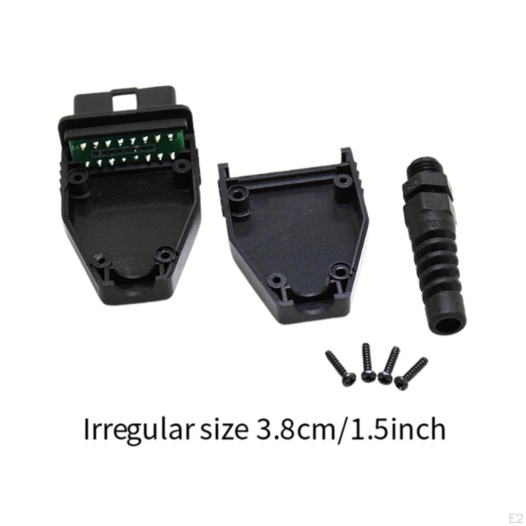 Автомобильный 16-контактный разъем OBDII Male Connector Lightweight Black Plug Запасные части