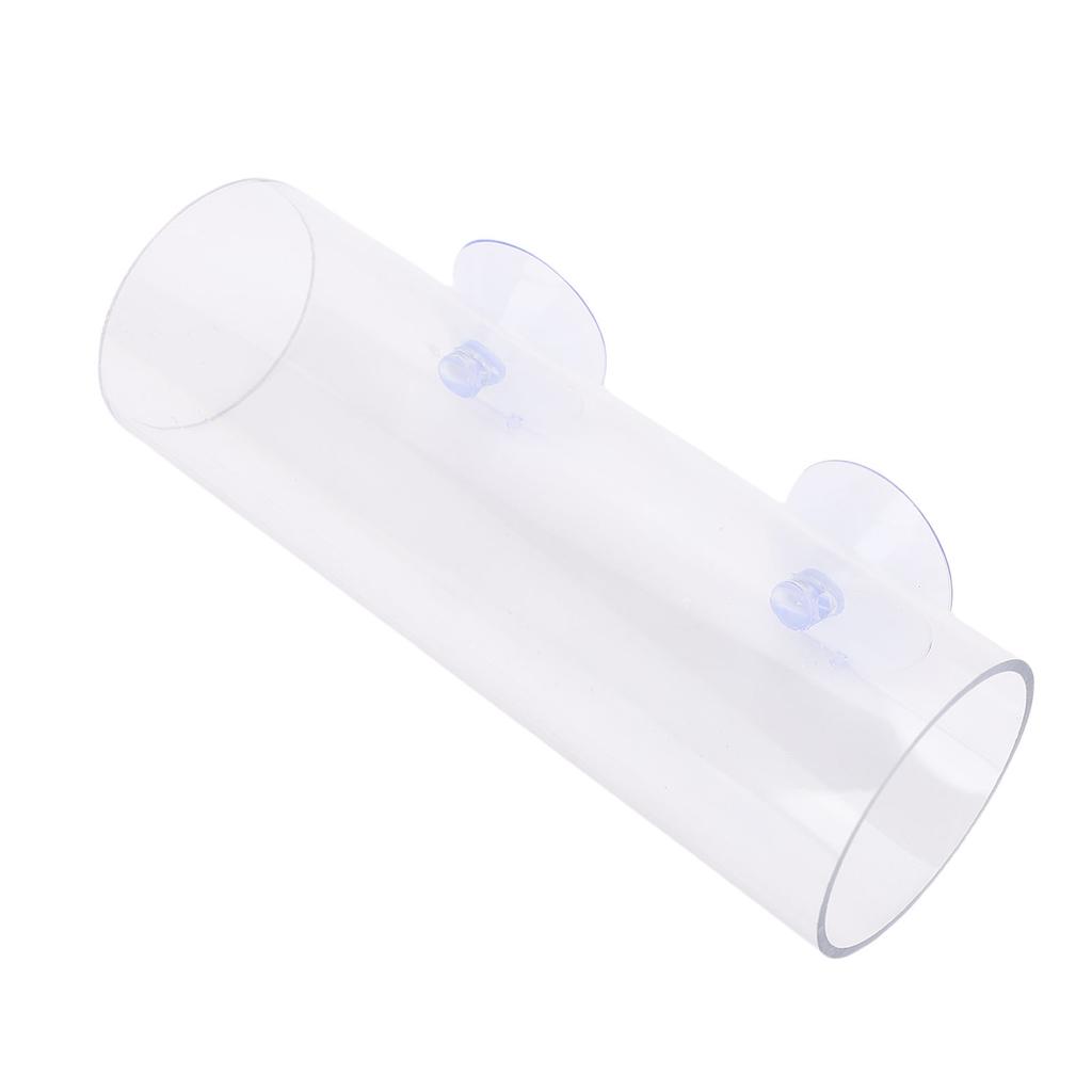 Туннель для рыбок петушков Прозрачная полая трубка для рыбок петушков с присоской для отдыха Аквариум