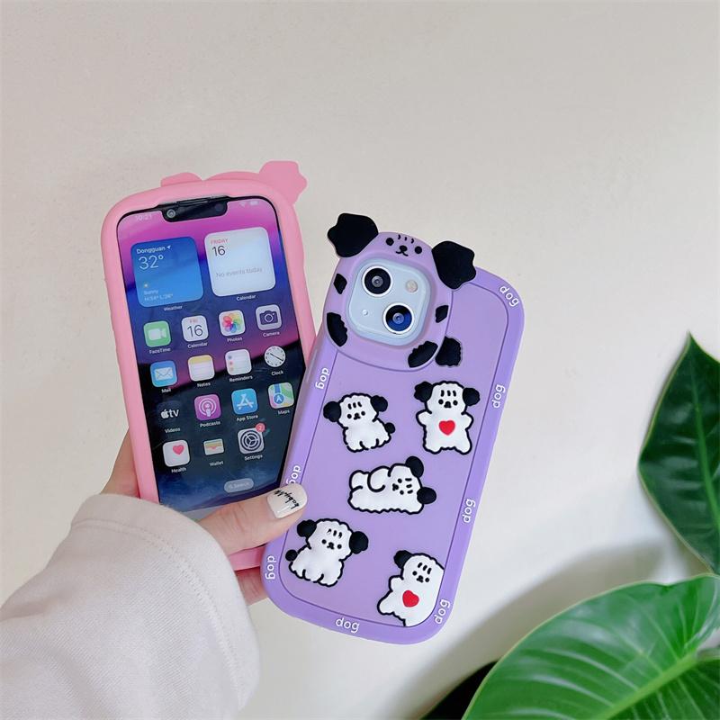 Чехол для телефона iPhone с кавайной мультяшной собакой для Iphone 11 12 13 14 Pro Max, универсальный чехол для телефона с защитой от падения
