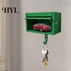 No Drill Installation Key Hook Car Garage Holder with Opening Door Adhesive Home Decor Clip Wall-Mounted Organizer Dual-purpose Decorative for Office