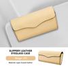 Visor Sun Glasses Seametal Car Case Sunglasses Organizer Holder Suede Leather Car Glasses Storage Bag