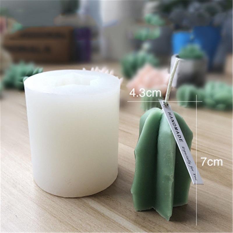 3D кактус суккуленты силиконовая форма для желе шоколада льда выпечки торта гипс воск бетон свеча DIY смоляная художественная форма