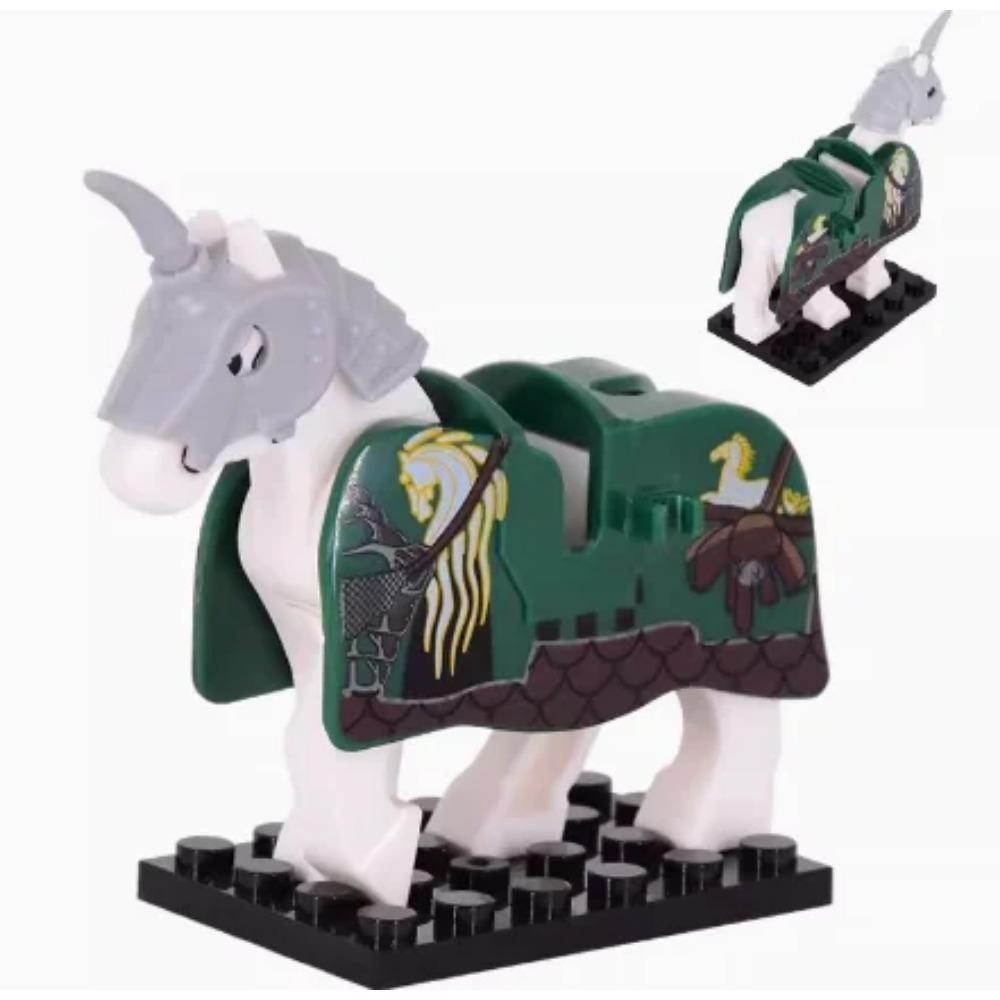 Средневековый MOC Боевой конь Строительные блоки Волк Рыцарь Фигурка Монстр Дикое животное Лиса Жираф Воробей Ворона Панда Модель Кирпич Игрушка K055
