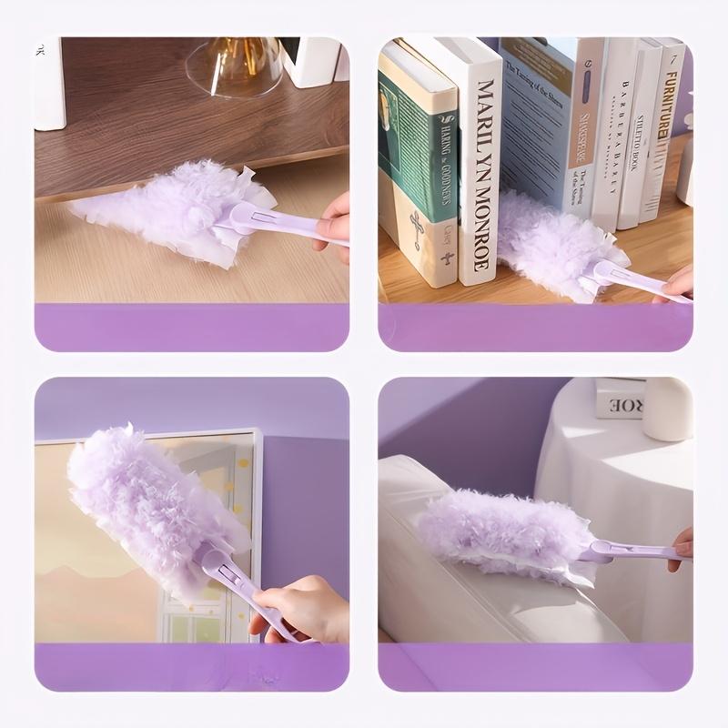 1 шт. Электростатическая щетка для пыли с регулируемой ручкой, инструмент для уборки дома и интерьера дома на колесах, для гостиной, спальни, ванной комнаты, для использования на открытом воздухе