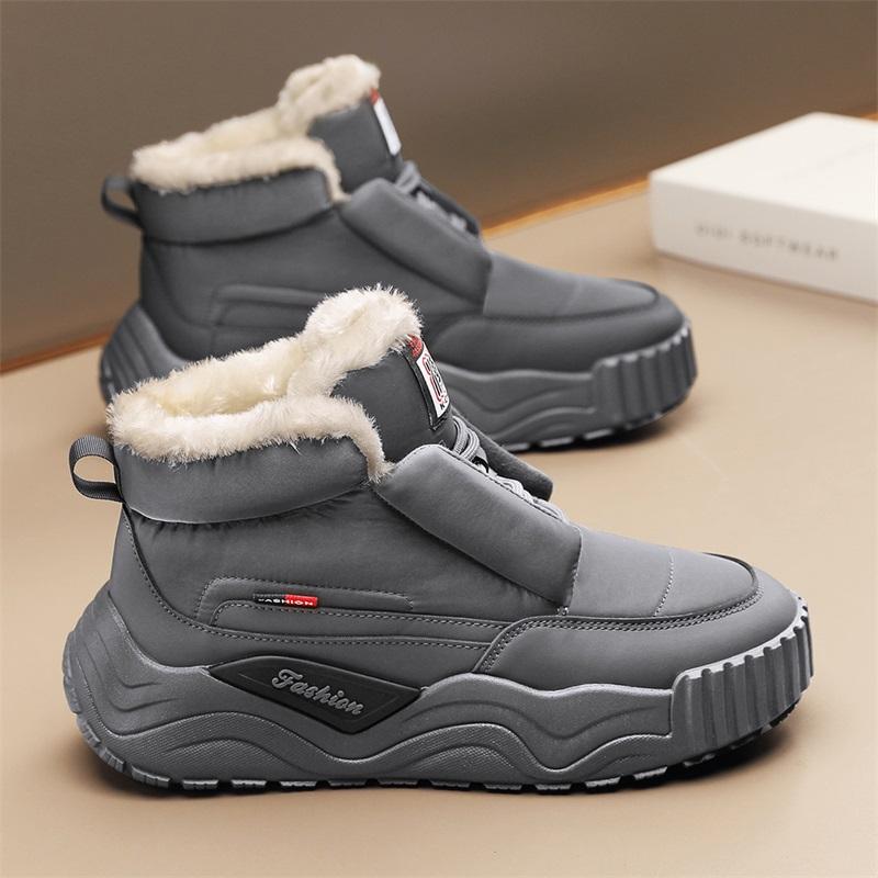 Classic Men's Boots Punk Snow Sneakers Men Fashion Casual Outdoor Hiking Snow Boots Warm High Top Shoes Male