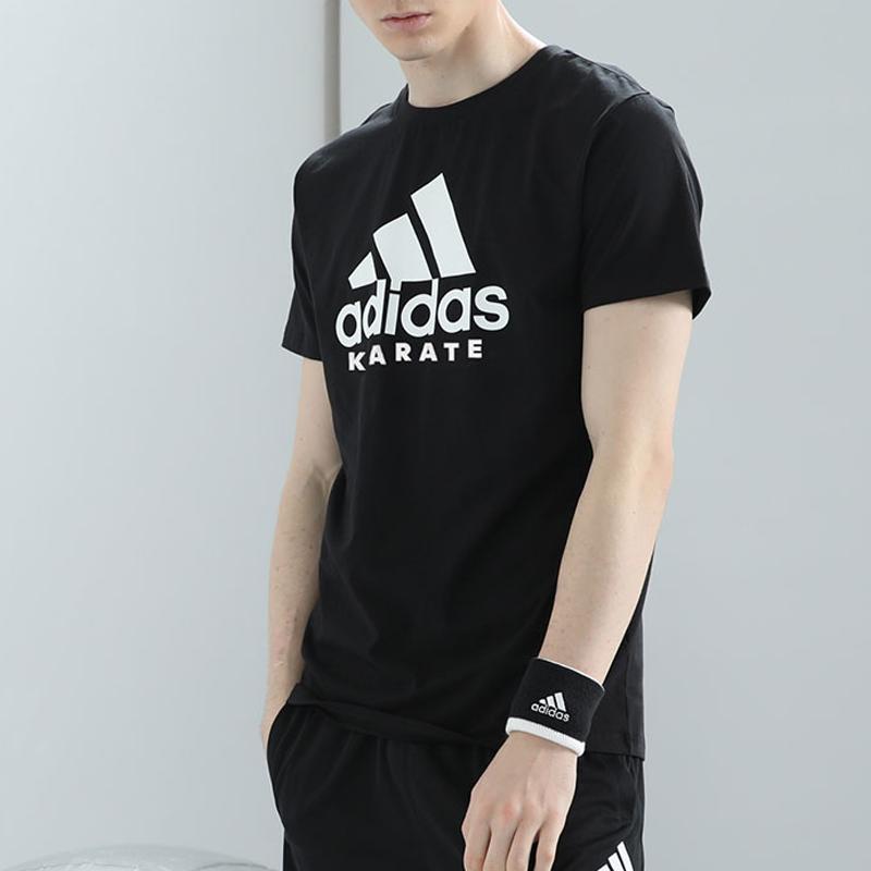adidas Круглый вырез дышащая легкая свободная повседневная спортивная быстросохнущая футболка мужские топы ADICTKP-BW