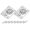 PATIKIL 1-7/8" x 1-1/2" Врезная ручка-кольцо, 2 шт., квадратная, утопленная, из нержавеющей стали 316