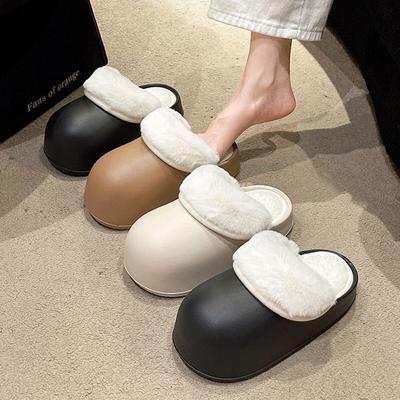 Новые женские зимние хлопковые тапочки Ins теплые толстые съемные домашние водонепроницаемые хлопковые тапочки для женщин