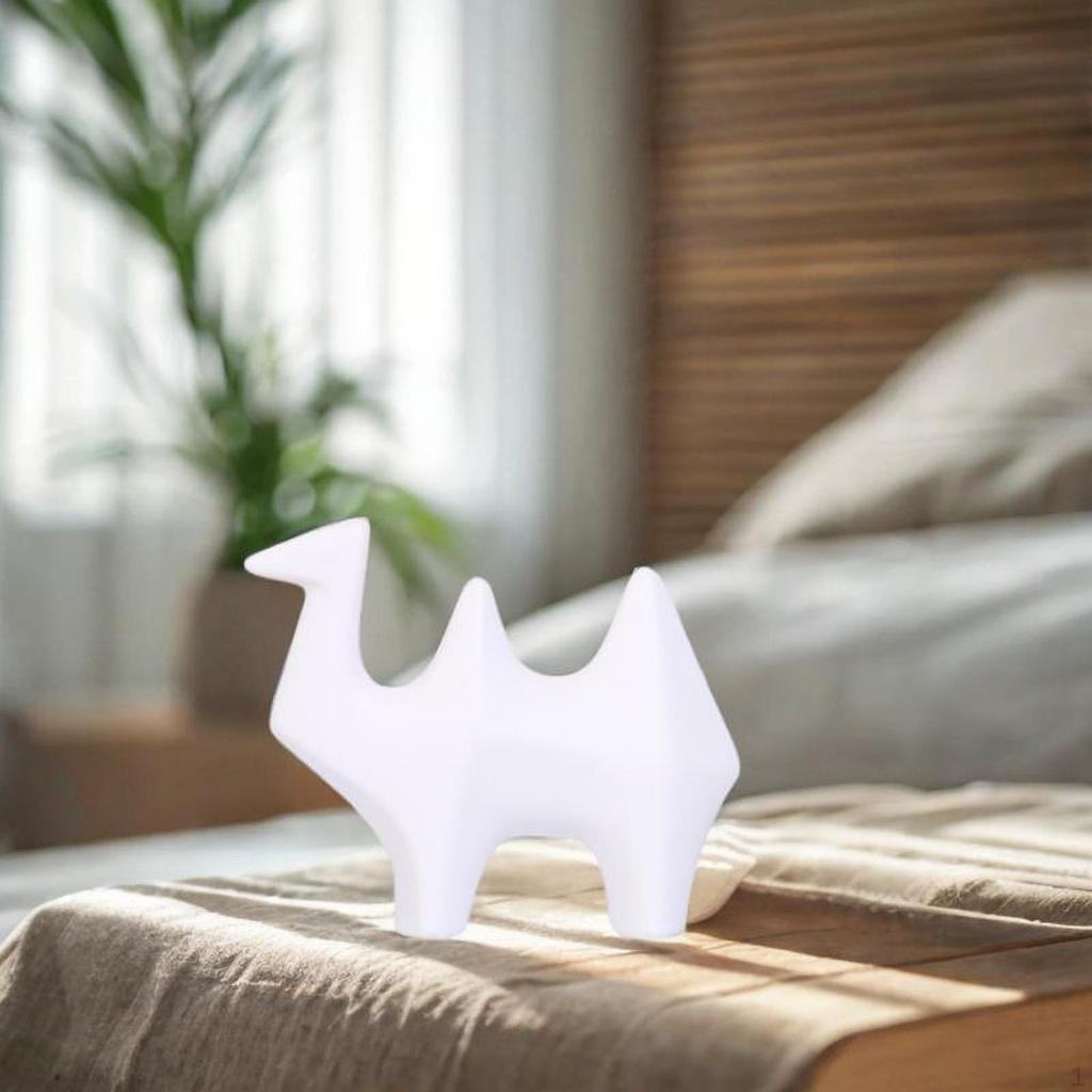 Статуэтка верблюда, статуя животного, художественные поделки, маленькая портативная модная скульптура-украшение для рабочего стола