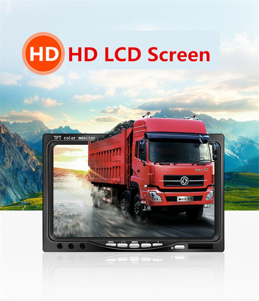 4-канальный AHD 720P Панорамный 360° Автомобильный Мобильный Видеорегистратор Безопасности Запись Видео в Реальном Времени SD+ 4 CCD Камеры Ночного Видения + 4-канальный ЖК-Монитор