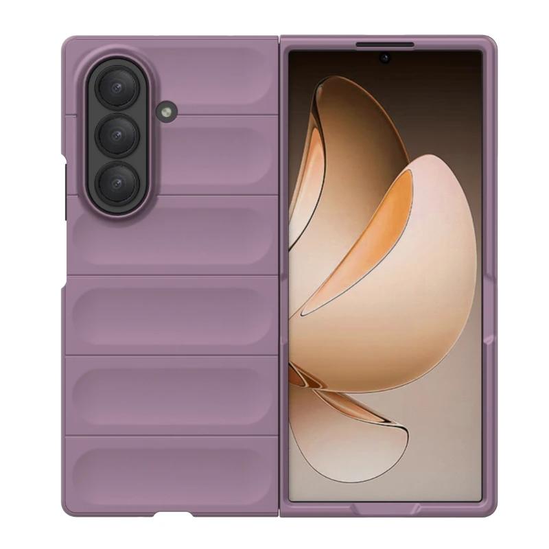 Простой Бизнес Чехол для Телефона для Samsung Galaxy Z Fold 7 6 5 4 3 Мягкий Жидкий Силикон Ощущение Голого Устройства Защита от Падения Защитная Крышка