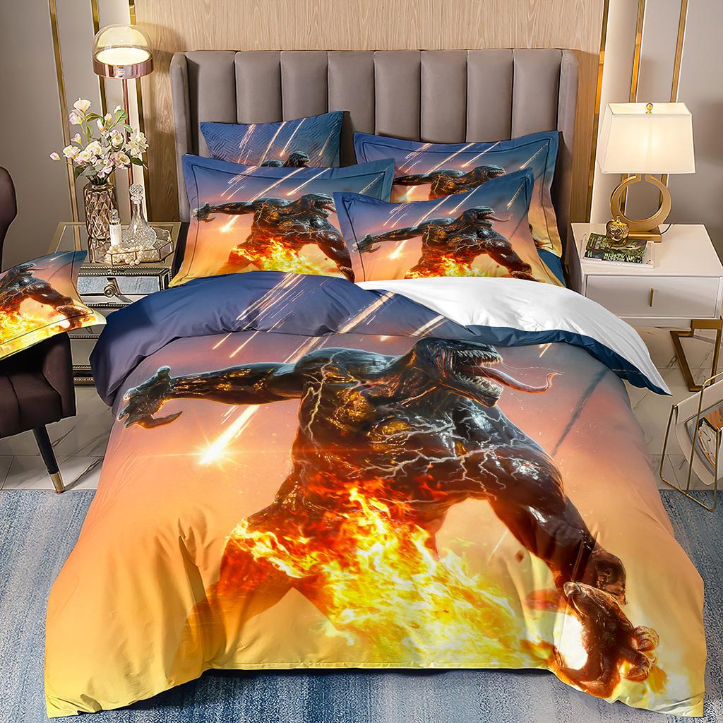 Постельное белье с рисунком «ядовитый яд» с наволочками из микрофибры, комплект постельного белья с 3D-цифровой печатью для двуспальной кровати размера «king-size»