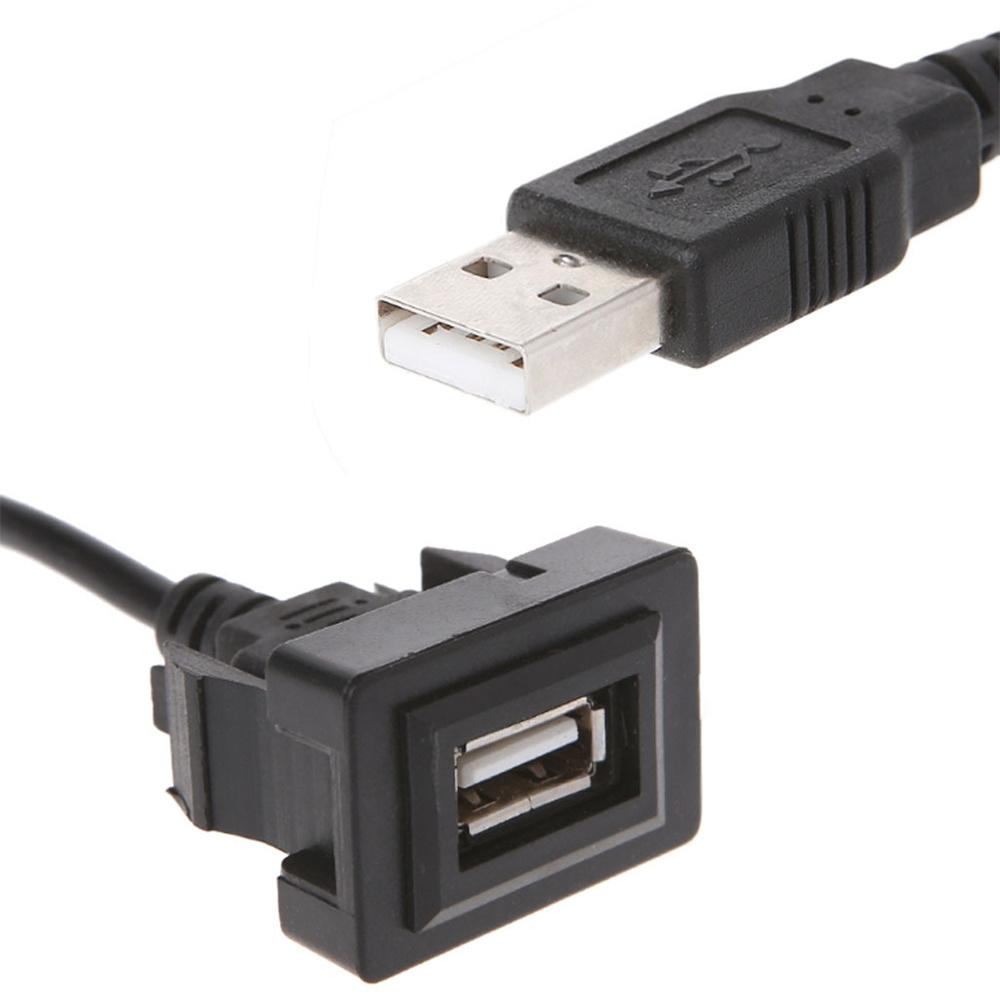 1x Панель с USB-портом для врезной установки на приборную панель автомобиля, удлинительный кабель-адаптер для Toyota Camry