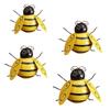 4PCS Decorative Metal Art Bumble Bee Backyard Garden Accents Wall Ornament Patio Decoration Outdoor Decor Garden Statues 2025