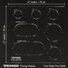 Traceease 1 Pcs Circle & Oval Shape Perfect Square Inlay Templates 11"x11" inches DIY Sewing Quilt  Applique Patchwork Templates for Quilting