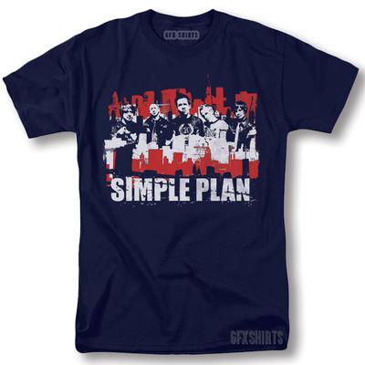 Футболка Simple Plan Концертный тур Рок Винтажный графический дизайн Футболка