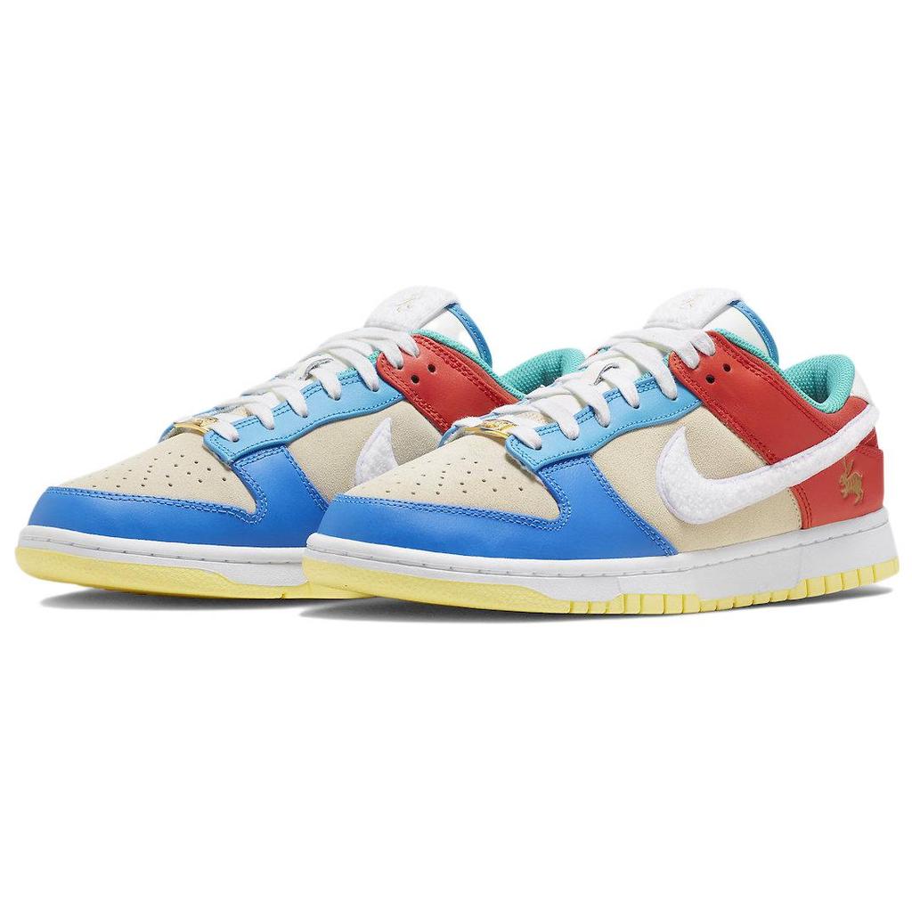 Новые Nike Dunk Low Retro Prm Год Кролика Синий Оранжевый Кремовый FD4203-111