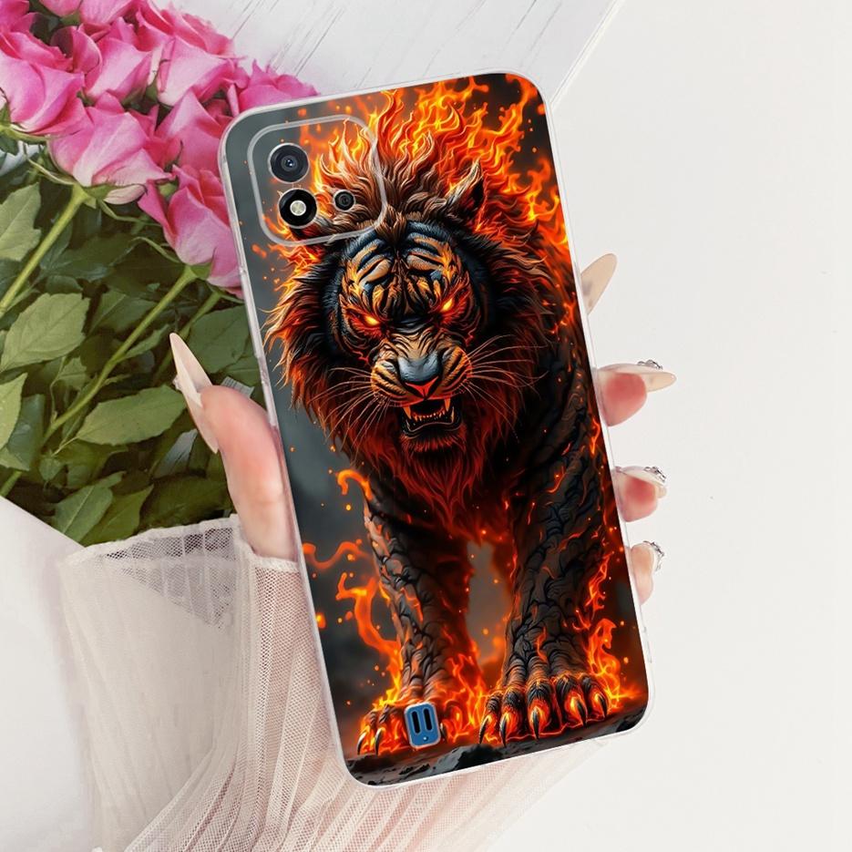 Чехол для Realme C11 2021 RMX3231 Цветы Расписной Чехол Мягкий Силиконовый Чехол для Телефона Для Realme C20 C 11 RealmeC11 2021 Сумки