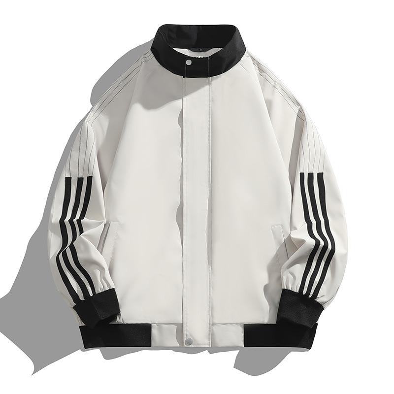 Куртка с воротником-стойкой, мужская бейсбольная куртка с цветными блоками, ветрозащитная куртка для активного отдыха, мужская куртка