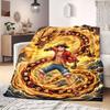 One Piece Smart Print Flannel Blanket, Cartoon Decorative Pattern, Soft and Warm for Bed and Couch, Travel Wrap_LIAN