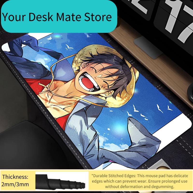 Gaming Mouse Pad one piece luffy Anime XXL Computer Gamer Desk Mouse Mat For CS GO Office Laptop Kawaii Rubber Mousepad