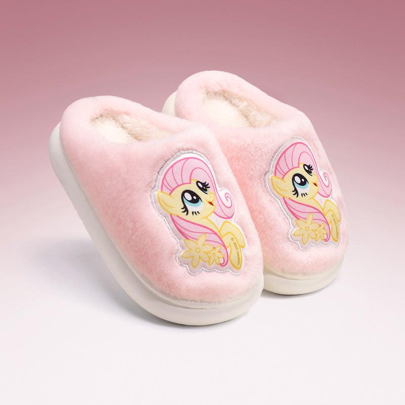 Детские нескользящие хлопковые тапочки My Little Pony 2025 Осень/Зима с мультяшным принтом