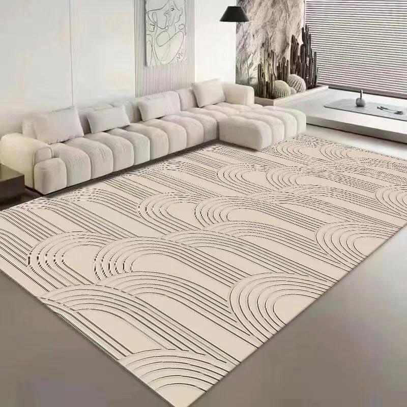 Abstract Line Printed Living Room Carpet Non-slip Home Hotel Lobby Floor Mat Kitchen Bedroom Decor Rug Washable Entrance Doormat