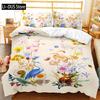 Комплект пододеяльника с цветами Микрофибра Цветущие цветы Подарок Цветочная тематика Комплект постельного белья Для взрослых Двуспальный Квинсайз Кинг-сайз Пододеяльник