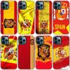 Чехол для телефона с гербом Испании и флагом для Apple iPhone 14 13 12 Mini 11 Pro Max 7 8 XR X XS 7 8 Plus SE 2020 2022, черный чехол