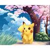 Полный 5D Diy алмазная живопись Пикачу под вишневым деревом Алмазная вышивка полная вышивка крестиком домашний декор подарок ручной работы