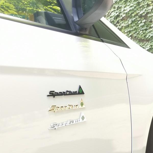 Alfa Romeo металлический Sportiva четырехлистник зеленый дельта автомобиля боковое крыло эмблема значок наклейка 4C 8C 147 156 166 159 Giulietta Spider GT