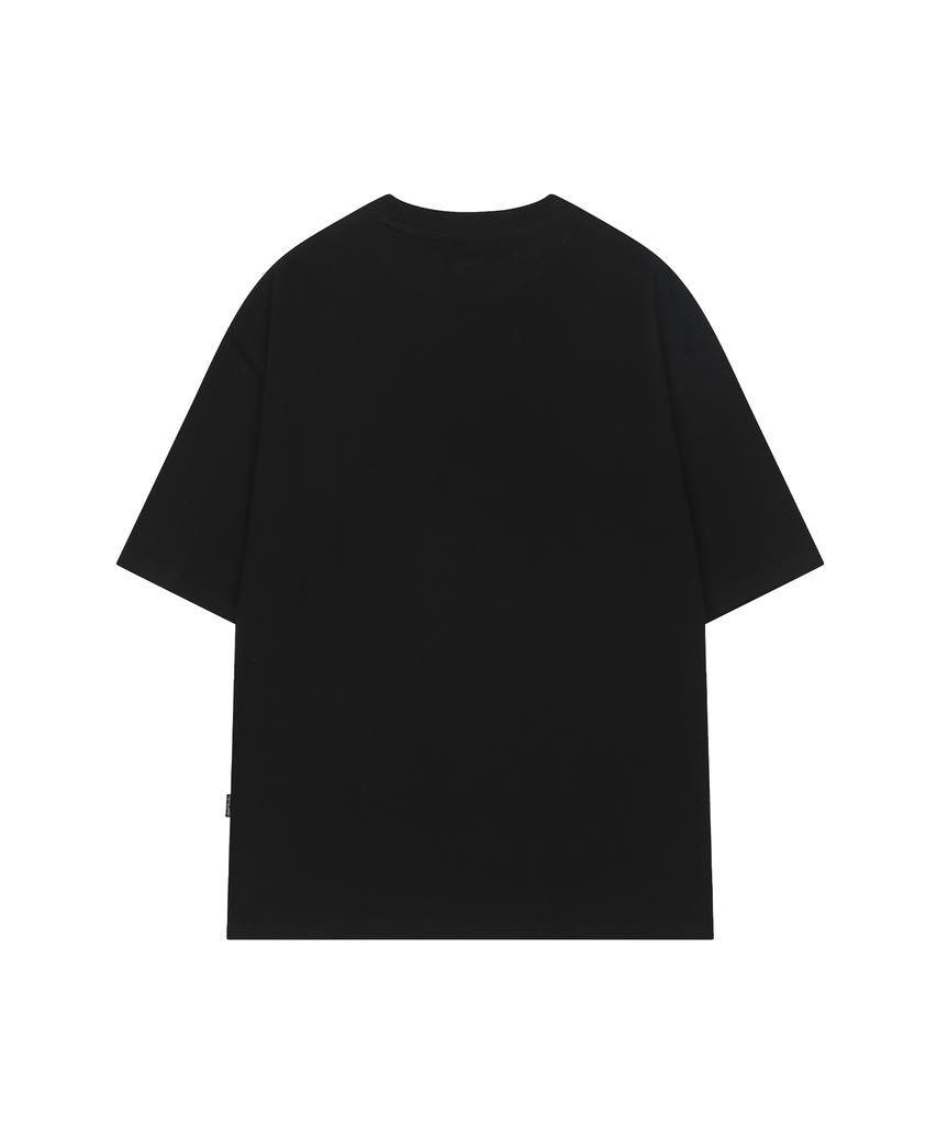 ODDSTUDIO Multi Collage Graphic Oversized T-Shirt - Black