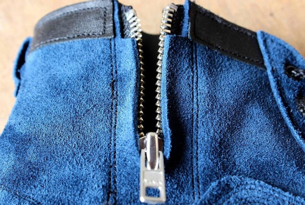 Tsubaki Модель Safety Velor Zipper Mid CHS29 JIS Сделано в см Обувь, Шнуровка, В комплекте, Длина, Стандартная, Япония, Синий, 27.0