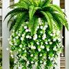 Искусственные подвесные растения, УФ-стойкие искусственные лианы, Искусственный плющ, Уличные искусственные растения, Декор для внутренней спальни, гостиной, бохо, стены, крыльца, полки