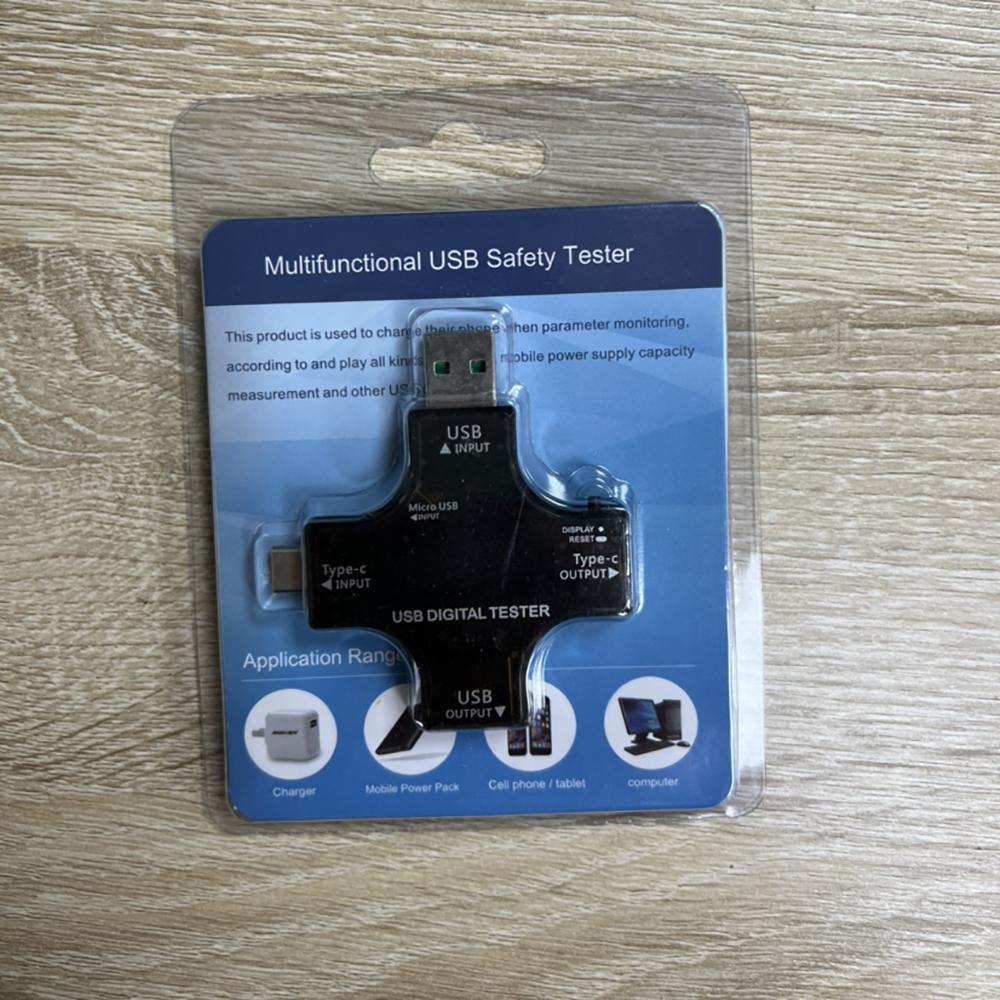 60* 60* 11мм USB Type-C Цифровой Измеритель Тестер Мультиметр Монитор Тока и Напряжения