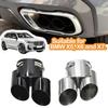 Совместимо с BMW X5, X6, X7 G05-G07, Насадки на выхлопные трубы (квадро-выхлоп), Дополнительные насадки на внутренние трубы (двойной выход).