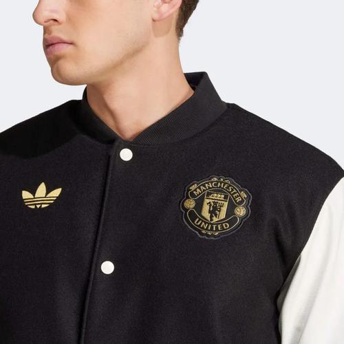 adidas Оригинальная мужская куртка-бомбер Manchester United CNY JF0382 Черная