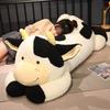 1pc 90cm Lovely Milk Cow Plush Toys Cartoon Stuffed Animal Cattle Dolls Sleeping Pillow For Baby Girls Birthday Gifts