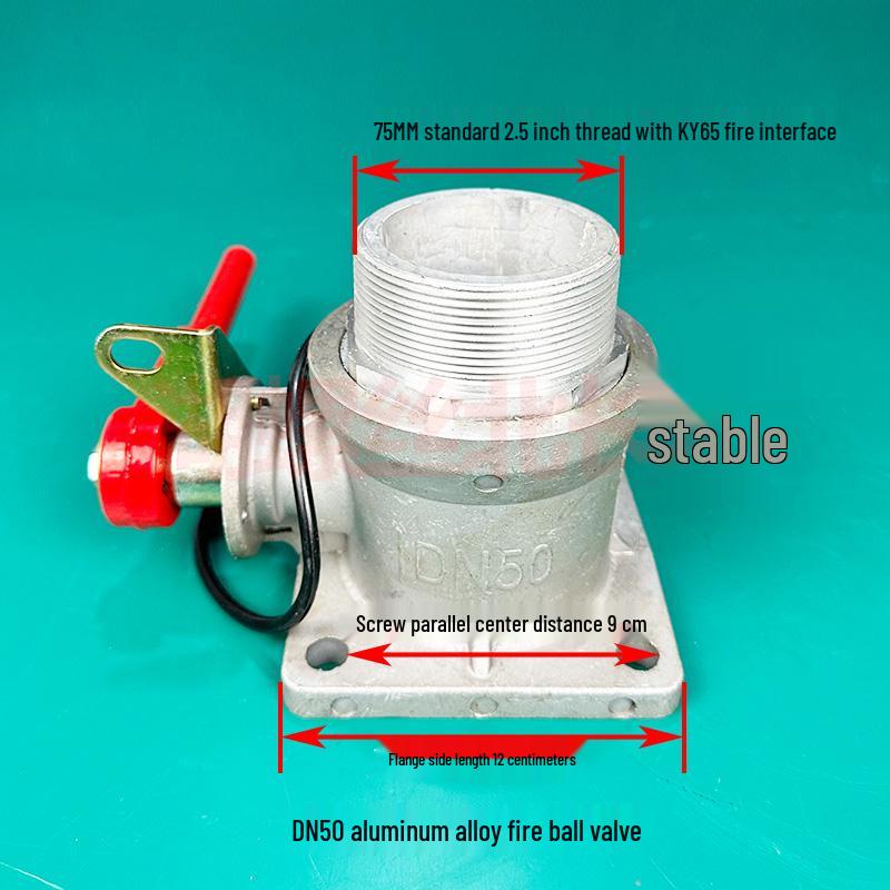 Fire Truck Water Inlet Ball Valve for Sprinkler and Tank Trucks, DN50/DN65