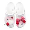 Crocs Classic Clog Playful and Cute Cake Colour EVA Three-dimensional Cherry Pink Girly Gift Box Hole Shoes Women's White