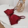 Premium Satin Underwear Girls Soft Latex Cotton Small Breasts Gather Up Sexy Lace Bra