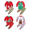 2-7 Years Kids Sleepwear Christmas Pajamas Long Sleeve Tops and Pants Set