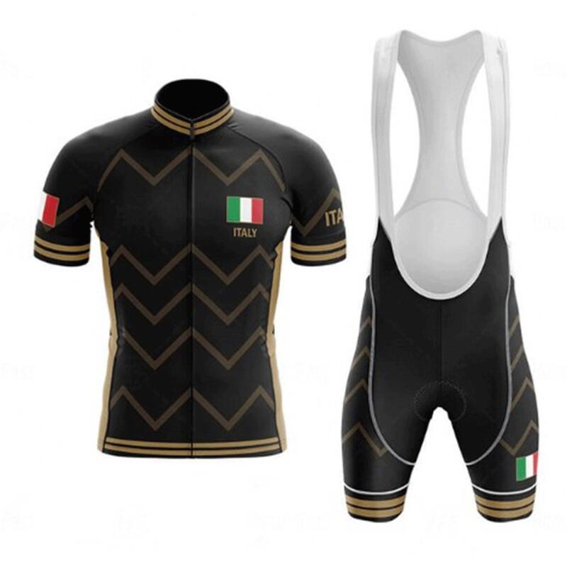 Mens Cycling Jersey Shorts Set Quick-Dry Performance Bike Apparel Road Training Racing