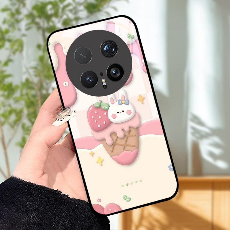 Закаленное Стекло Чехол Для Телефона Для Honor Magic 8 8Pro Роскошная Модная Задняя Крышка Для Magic8 Pro Чехлы BKQ-AN00 Ударопрочный Мультяшный Capa