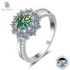 BagueRingen Trendy Women's S925 Ring 1 Carat Moissanite Lab Diamond Solid Silver 925 Jewelry Engagement Wedding Anniversary Gift