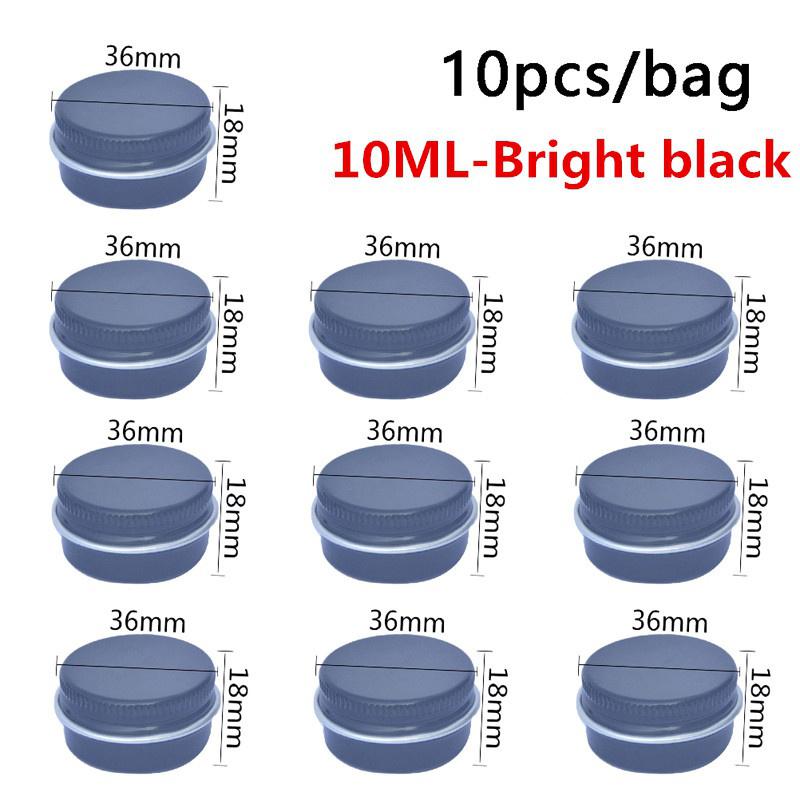 10 шт. алюминиевая жестяная банка-контейнер 5 мл/10 мл/15 мл пустая для крема бальзама для ногтей свечи косметические круглые