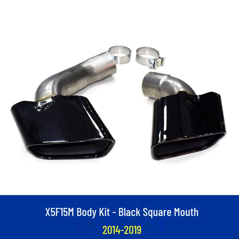 Stainless Steel M Quad Black Square Exhaust Tips for BMW F15/X5 & F16/X6 Upgrades